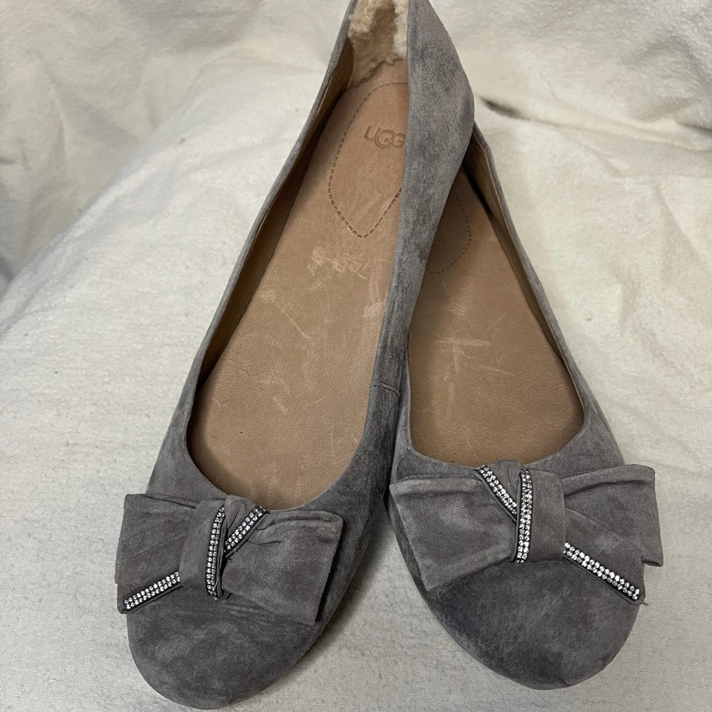 UGG Gray Suede Ballet Flats Size 9